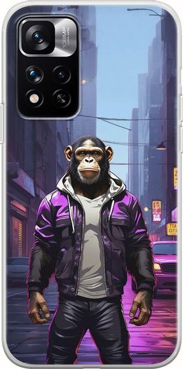 Θήκη Κινητού Back Cover για Xiaomi Redmi Note 11 Pro Plus 5G - Flexible TPU - Street Animals - Chimpanzee