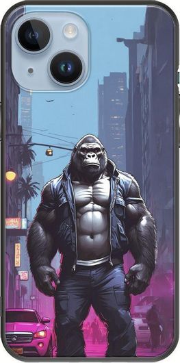 Θήκη Κινητού Back Cover για Apple iPhone 15 - Black TPU - Street Animals - Gorilla