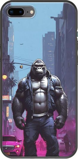 Θήκη Κινητού Back Cover για Apple iPhone 7 Plus - Black TPU - Street Animals - Gorilla