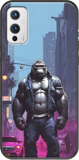 Θήκη Κινητού Back Cover για OnePlus 9 - Black TPU - Street Animals - Gorilla