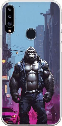Θήκη Κινητού Back Cover για Samsung Galaxy A20s - Flexible TPU - Street Animals - Gorilla