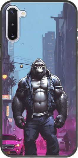 Θήκη Κινητού Back Cover για Samsung Galaxy Note 10 - Black TPU - Street Animals - Gorilla