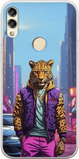 Θήκη Κινητού Back Cover για Huawei 8X - Flexible TPU - Street Animals - Leopard