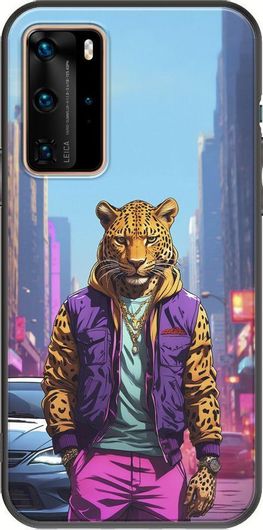 Θήκη Κινητού Back Cover για Huawei P40 Pro - Black TPU - Street Animals - Leopard