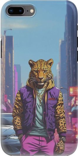 Θήκη Κινητού Back Cover για Apple iPhone 8 Plus - Hard Plastic - Street Animals - Leopard