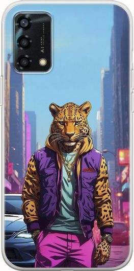 Θήκη Κινητού Back Cover για Oppo A94 5G - Flexible TPU - Street Animals - Leopard