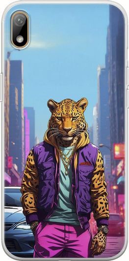 Θήκη Κινητού Back Cover για Huawei Y5 2019 - Flexible TPU - Street Animals - Leopard