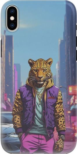 Θήκη Κινητού Back Cover για Apple iPhone XS Max - Hard Plastic - Street Animals - Leopard