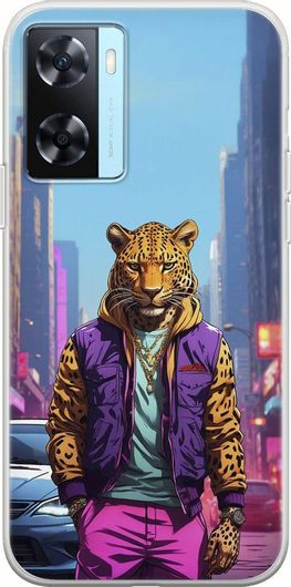Θήκη Κινητού Back Cover για Oppo A77 - Flexible TPU - Street Animals - Leopard