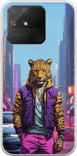 Θήκη Κινητού Back Cover για Realme Narzo 50A - Flexible TPU - Street Animals - Leopard