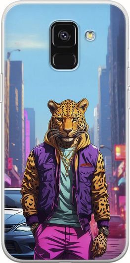 Θήκη Κινητού Back Cover για Samsung Galaxy A6 2018 - Flexible TPU - Street Animals - Leopard