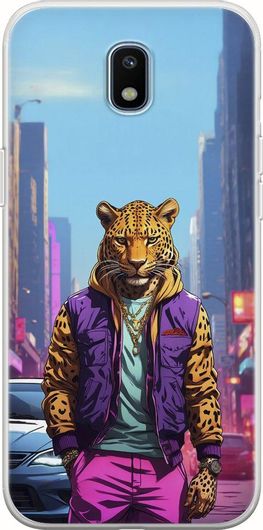 Θήκη Κινητού Back Cover για Samsung Galaxy J7 2017 - Flexible TPU - Street Animals - Leopard