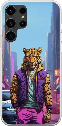 Θήκη Κινητού Back Cover για Samsung Galaxy S23 Ultra - Flexible TPU - Street Animals - Leopard