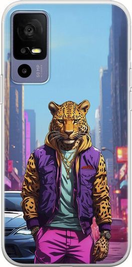 Θήκη Κινητού Back Cover για TCL 40R - Flexible TPU - Street Animals - Leopard