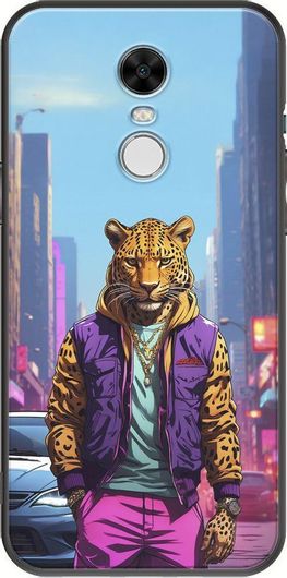 Θήκη Κινητού Back Cover για Xiaomi Redmi Note 4 / Note 4X - Black TPU - Street Animals - Leopard