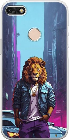 Θήκη Κινητού Back Cover για Huawei P9 Lite Mini - Flexible TPU - Street Animals - Lion