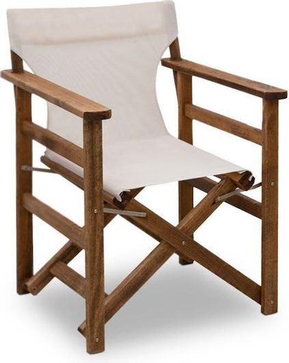 Καρέκλα Σκηνοθέτη Εξωτερικού Χώρου Megapap Ξύλινη 61x57x86cm Καφέ