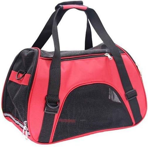 Τσάντα Χειρός Μεταφράς Σκύλου Nunbell 43x26x19cm Κόκκινο
