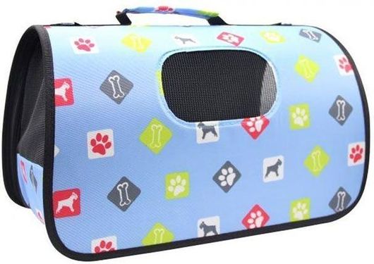 Τσάντα Χειρός Μεταφράς Σκύλου Nunbell 45x28x27cm Γαλάζιο