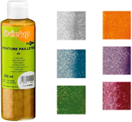 Ακρυλική Τέμπερα Glitter 250ml 26 Κίτρινο