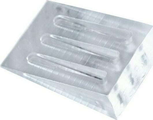 Στοπ Πόρτας Σφήνα Πλαστικό 42x29x13mm Σετ 2τμχ Διάφανο