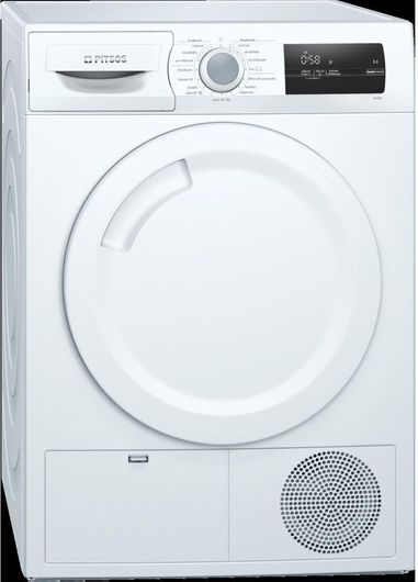 Στεγνωτήριο Ρούχων Pitsos 8kg A+ με Αντλία Θερμότητας Λευκό