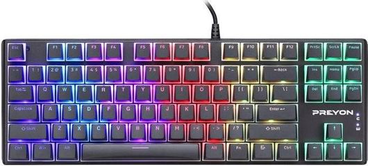 Gaming Μηχανικό Πληκτρολόγιο Preyon Blitz Claw Tenkeyless Gateron Red RGB Αγγλικό US