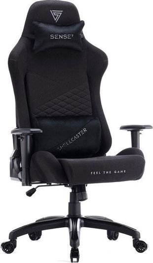 SENSE7 Spellcaster XL Υφασμάτινη Καρέκλα Gaming με Ρυθμιζόμενα Μπράτσα Μαύρο