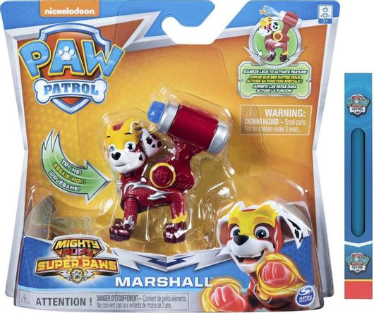 Παιχνιδολαμπάδα Spin Master Paw Patrol Mighty Pups Super Paws Marshall για 3+ Ετών