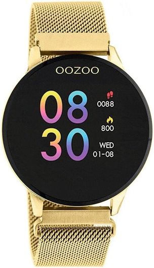 Smartwatch Oozoo Q00121 Stainless Steel 43mm Χρυσό