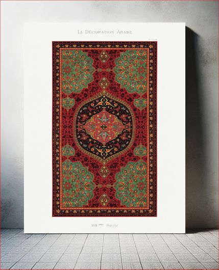 Πίνακας Vintage arabesque decoration, plate no. 40 & 41, Emile Prisses d’Avennes, La Decoration... 120x180