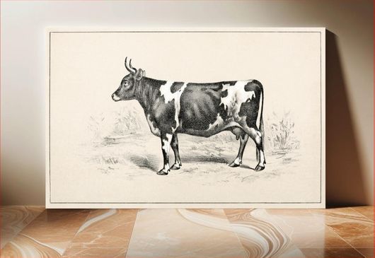 Πίνακας Cattle and dairy farming (1887) chromolithograph by United States. Bureau of Foreign... 30x20
