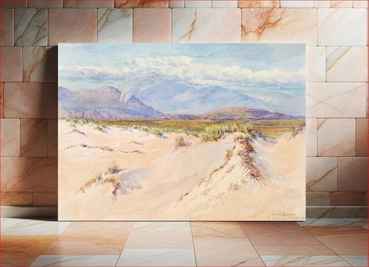 Πίνακας Sand Dunes, Harlech, North Wales (1899), vintage landscape illustration by George Elbert... 90x60