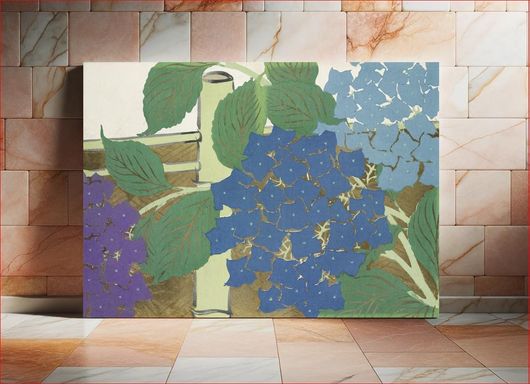 Πίνακας Hydrangea from Momoyogusa–Flowers of a Hundred Generations (ca. 1909–1910) by Kamisaka... 65x40