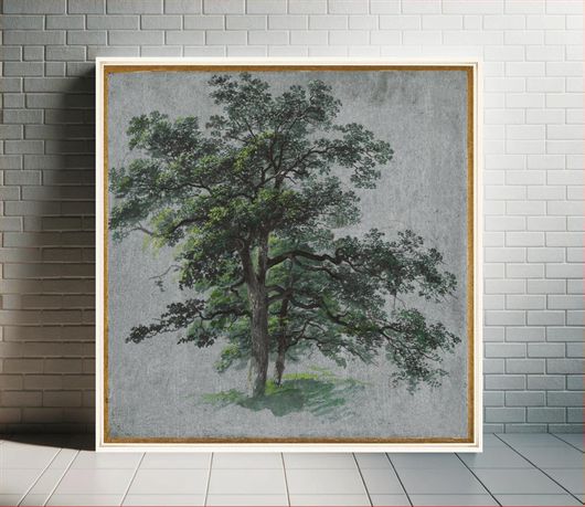 Πίνακας Two Trees (recto) Tree Studies (verso) (first half 1800s) by the famous Johann Jacob... 90x90