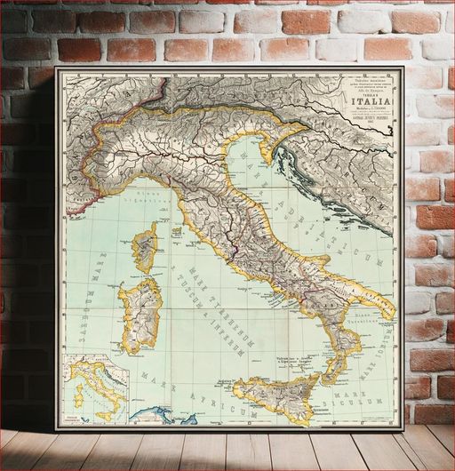 Πίνακας Large map of ancient lands illustration for the use of schools (1887), by Albert van... 60x60