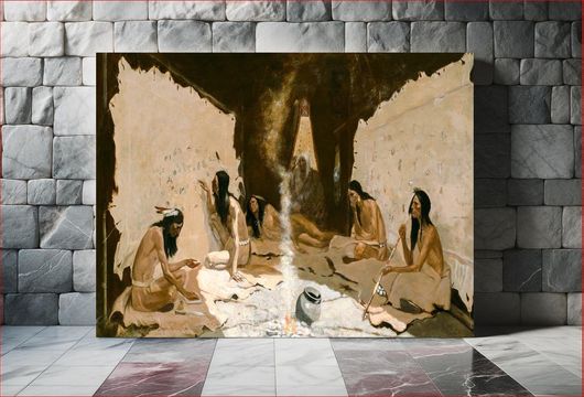 Πίνακας Historians of the Tribe (ca. 1890–1899) by Frederic Remington. The Art Institute of... 50x40