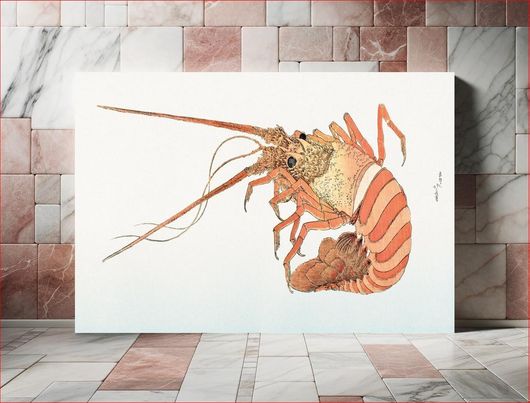 Πίνακας Japanese lobster (1615–1868) from Album of Sketches by Katsushika Hokusai and His... 100x70