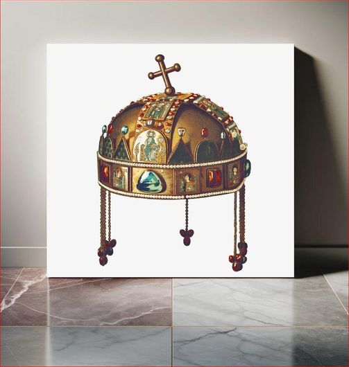 Πίνακας Hungarian holy crown from The Torten Of The Hungarian Nation. Edited by Szilágyi S.... 40x40