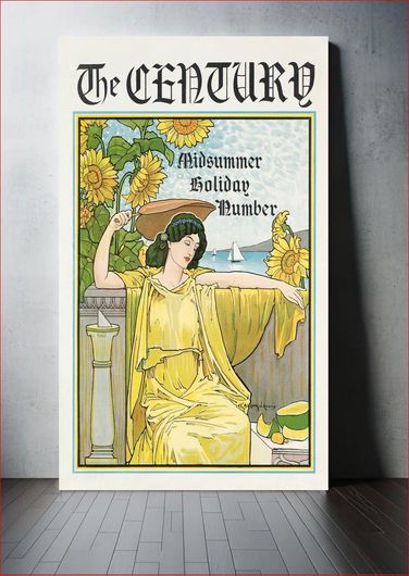 Πίνακας The century, midsummer holiday number (1895), vintage woman illustration by Louis J.... 100x150