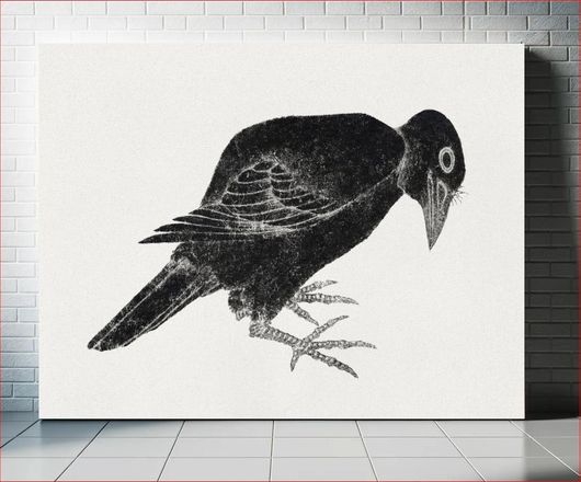 Πίνακας Katsushika Hokusai's bird, from Album of Sketches (1814) vintage Japanese woodblock... 180x120