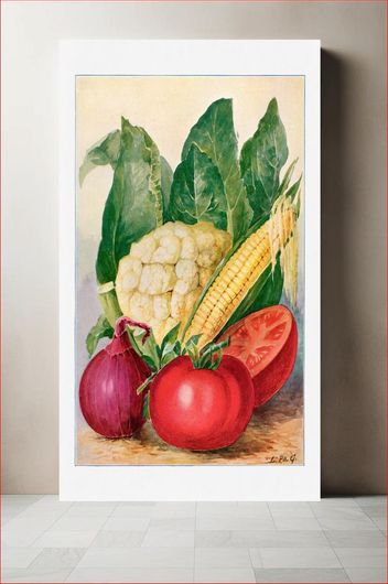 Πίνακας Vegetable watercolor illustration. The Open Door to Independence (1915) by Thomas E. Hill 30x40