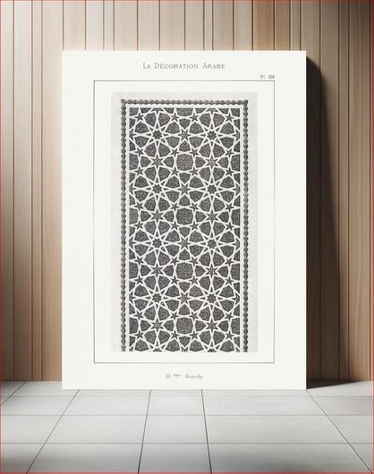 Πίνακας Vintage arabesque decoration, plate no. 104, Emile Prisses d’Avennes, La Decoration Arabe 20x30