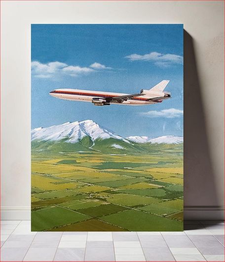 Πίνακας United Airlines DC-10 Poster (2015) illustrated by San Diego Air and Space Museum Archive 130x200