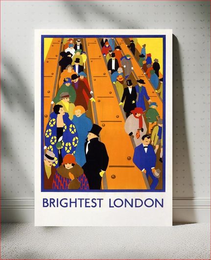 Πίνακας Brightest London is best reached by Underground (1924) lithograph poster by Horace Taylor 80x120