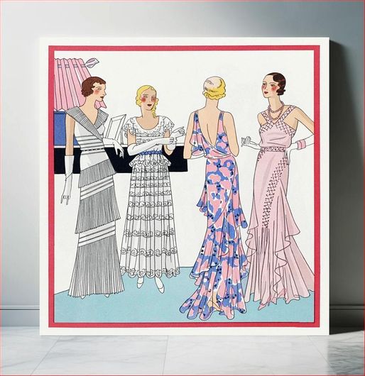 Πίνακας Four women in an interior (1931) by Dupouy-Magnin, Mirande, Joseph Paquin and Maggy Rouff 70x70