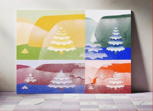 Πίνακας Trees (from series, the Mathematical Basis of the Arts), (ca. 1934) by Joseph Schillinger 80x50