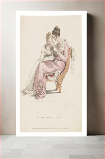 Πίνακας Fashion Plate, 'Evening or Full Dress' for 'The Repository of Arts' by Rudolph Ackermann 20x30