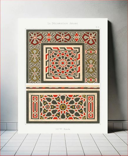 Πίνακας Vintage arabesque decoration, plate no. 81, Emile Prisses d’Avennes, La Decoration Arabe 130x200
