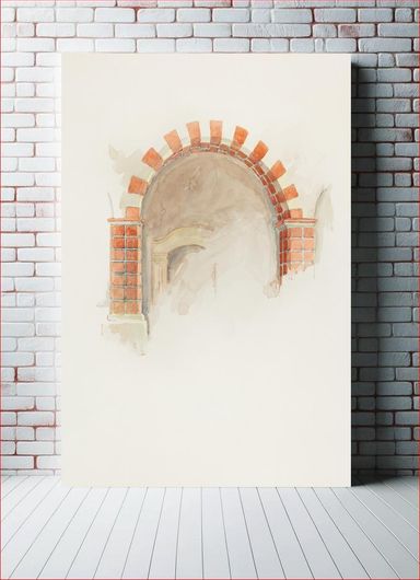 Πίνακας Restoration Drawing: Main Doorway and Arch to Mission House (1936) by Robert W.R. Taylor 40x50